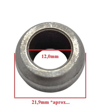 Bucha para Eixo de Ventilador Circulador Britânia - Bucha Grossa de Metal/Ferro - Encaixe Eixo 12mm / Diâm.Ext. 22mm / Larg.14mm