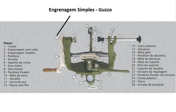 Engrenagem Simples com Eixo do Descascador de Laranjas Manual Guzzo - Engrenagem Menor