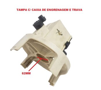 Caixa de Engrenagem para Ventilador Ventisol 50/60cm com Tampa Campana Traseira Modelo G2 c/Trava Parafuso c/Encaixe p/Rol 6202