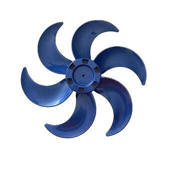 Helice para Ventilador de 50cm Ventisol Turbo 6-Pas cor Azul - Encaixe Ponta Redonda Eixo 08,0mm c/Trava Traseira - Mondial 6-Pas 50cm