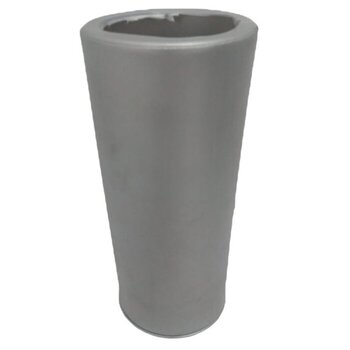Carena Tubo Plástico cor Cinza/Prata - Acabamento da Haste para ventilador de Teto Loren Sid - Kit c/2Peças que se encaixam