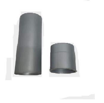 Carena Tubo Plástico cor Cinza/Prata - Acabamento da Haste para ventilador de Teto Loren Sid - Kit c/2Peças que se encaixam