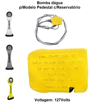 Bomba de Agua 0250LH 127Volts 34/35W Hmax: 2,50m Climatizador Joape Pedestal/Reservatorio - 767 Fortaleza Guaruja Copacabana Cassino Jurere