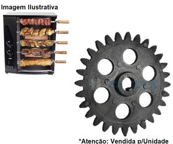 Engrenagem Arke do Acionamento dos Espetos Assador Giratóorio AGR/AE - ENGREN.28-Dentes AGR/AE - *Vendida p/Unidade