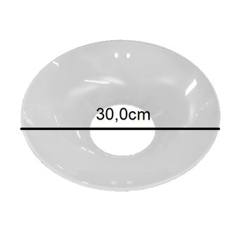 Globo Cúpula Vidro da Luminária Bruxelas Clean Onix - Vidro Maior - Externo Redondo Fosco - Diâmetro Externo aprox.300mm