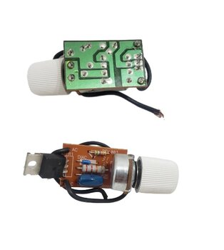 Controle para Ventilador Dimer Rotativo com Clique - Potência 200W Bivolts - Knob Botão Branco