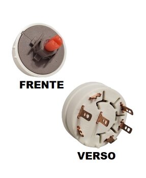 Chave Dimer Interruptor Rotativo 3-Vel 5-Fios Bivolts Ventilador Arno VE55/ Climatizador Ventisol CLIN35/60 Int.37033 A23B2E1SY MG - *SEM BOTÃO