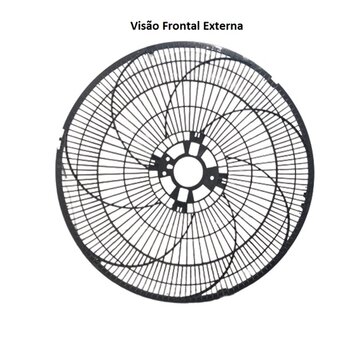 Grade para Ventilador 40cm Ventisol Notos 3Pas/ Turbo 6Pas - Plastica cor Preta Parte Traseira c/6-Travas - *Vendida p/Unidade