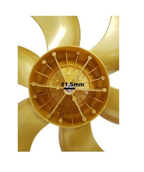 Helice de 50cm para Ventilador Domina 6Pas E-11,5mm Neo Dômina cor Dourada - Ponta Redonda c/Trava Traseira - Arge Max - Diametro 43,2cm