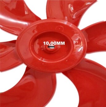 Helice de 50cm para Ventilador TRON Premium 6Pas cor Vermelha Modelo Atual 2020/2021 - Ponta Redonda Encaixe em Eixo 10,0mm c/Trava Traseira