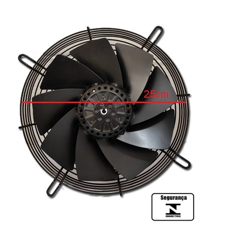 Exaustor De Parede Com Obturador Automático - 25 Cm, 844 CFM, Alumínio