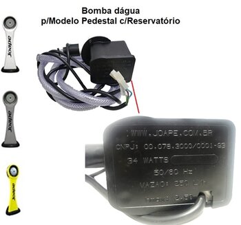 BOMBA DE AGUA 0250LH 220V 34,0W/35,0W HMAX.2,50MT CLIMATIZADOR JOAPE PEDESTAL C/RESERVATORIO - 767 FORTALEZA GUARUJA COPACABANA CASSINO JURERE