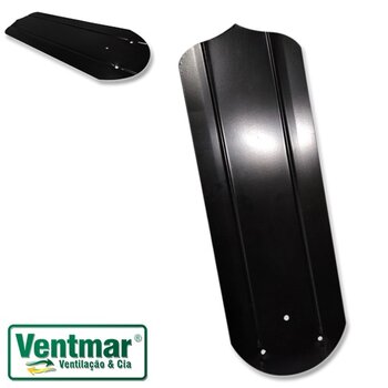PÁ HÉLICE P/VENTILADOR DE TETO VENTI-DELTA COMERCIAL DELTA PLUS ECO - PÁ METAL COR PRETA - FUROS P/GARRA GRANDE C/BIQUINHO - *VENDIDA P/UNIDADE