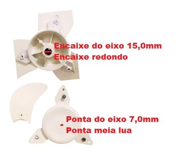 HÉLICE DE 65CM P/VENTILADOR VENTISILVA 65CM 3PAS BRANCA KIT4-ITENS C/BUCHA EIXO ENCAIXE PML 15,0MM PONTA R/E-07,0MM C/TRAVA MEIA LUA