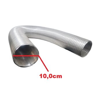 DUTO FLEXIVEL TUBO DE ALUMINIO 10CM/102MM 04POL PAC_03MT SEMIDEC SEMI-FLEXÍVEL P/ATE 250C° - P/EXAUSTORES CHAMINÉS