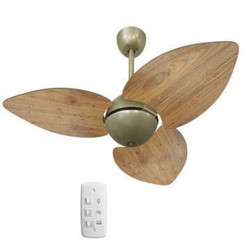 VENTILADOR DE TETO VOLARE DUNAMIS OFFICE GOLD 110V10,5UF 3VEL 3PÁS MDF RADICA FREJO - SEM LUMINÁRIA P/ÁREA GOURMET