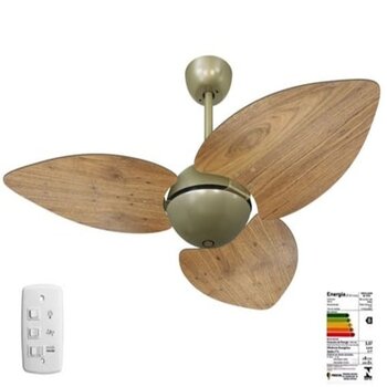 VENTILADOR DE TETO VOLARE DUNAMIS OFFICE GOLD 110V10,5UF 3VEL 3PÁS MDF RADICA FREJO - SEM LUMINÁRIA P/ÁREA GOURMET