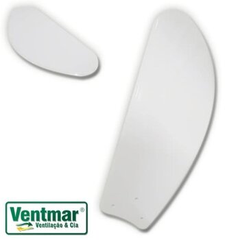 PÁ HÉLICE P/VENTILADOR DE TETO VENTI-DELTA NEW LIGH DELTA CLEAN DELTA SLIM - MDF TUBA BRANCA 3FUROS - *VENDIDA P/UNIDADE