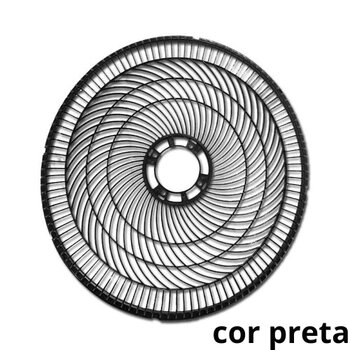 GRADE P/VENTILADOR 50CM TRON PREMIUM COLUNA MESA PAREDE - PLÁSTICA PRETA 4-TRAVAS - DIANTEIRA OU TRASEIRA - *VENDIDA P/UNIDADE