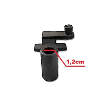 MECANISMO DO OSCILANTE SUPORTE DO MOTOR VENT NEW 50/60CM COR PRETA - SERVE P/VO ARGE C/AJUSTE N/ENCAIXE DE 12X13MM