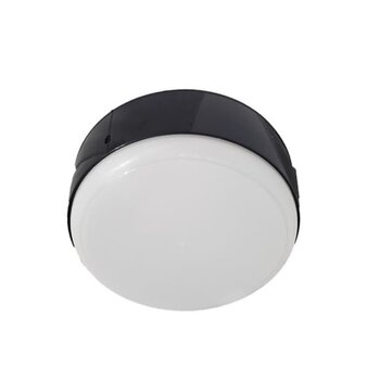 LUMINÁRIA PLAFON P/VENTILADOR DE TETO VENTISOL ELLUZ LEGACY PL PRETO C/GLOBO P/PLACA LED - *PLACA DE LED NÃO INCLUIDA