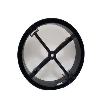 LUMINÁRIA PLAFON P/VENTILADOR DE TETO VENTISOL ELLUZ LEGACY PL PRETO C/GLOBO P/PLACA LED - *PLACA DE LED NÃO INCLUIDA