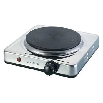 FOGÃO ELÉTRICO INOX COOKTOP PORTÁTIL MESA 110V 1500W 1-BOCA ANTI-ADERENTE - AGRATTO