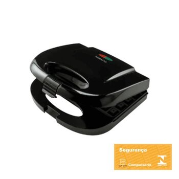 MAQUINA DE WAFFLE AROMA 110V 0750W PRETA AWAF01-01 - AGRATTO - FAZER WAFFLES