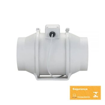 EXAUSTOR DE 15CM P/BANHEIRO E AMBIENTES 110V-65W VAZAO-00550M3/H - RENOVADOR DE AR IN-LINE AXIAL - VENTISOL TURBO EXL15001 150MM