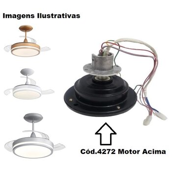 MOTOR P/VENTILADOR DE TETO ALISEU PÁ HÉLICE RETRÁTIL - RETRÁTIL MAX - AUTO-VOLTS