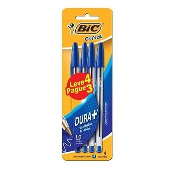 CANETA ESFEROGRÁFICA BIC AZUL KIT PAGUE 3 LEVE 4