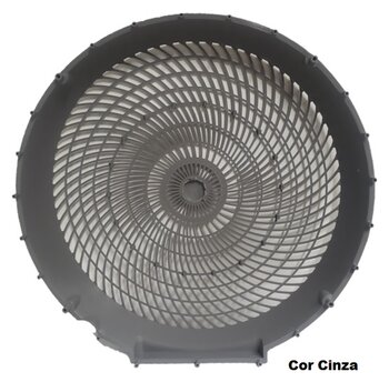GRADE P/CLIMATIZADOR 50CM JOAPE CASSINO_737, JURERE_767 - TRASEIRA EXTERNA INJETADA PLÁSTICA COR CINZA