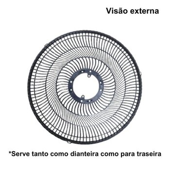 GRADE P/VENTILADOR 40CM VENTI-DELTA FREE COLUNA MESA PAREDE - PLÁSTICA PRETA - *VENDIDA P/UNIDADE - SERVE P/DIANTEIRA OU TRASEIRA