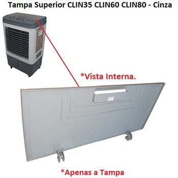 TAMPA SUPERIOR DO RESERVATORIO TANQUE DE AGUA CLIMATIZADOR VENTISOL - COR CINZA - CLIN35LT CLIN60LT CLIN80LT