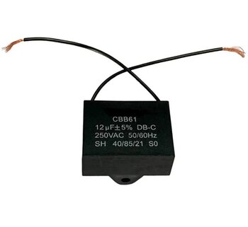 CAPACITOR 012,0UF 2FIOS QD 250VAC - CBB61 010763 - P/VENTILADOR DE TETO