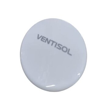 Emblema da Grade do Ventilador Ventisol COR BRANCA - Logotipo Atual 2018/2019 - Anel Frontal Plastico