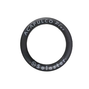 Emblema da Grade Ventilador Solaster Veneza Dal Moro - cor Cinza ou Preta - Logomarca Solaster Veneza Plus com 4 Pinos de Travamento