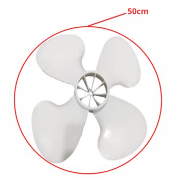 HELICE DE 50CM P/VENTILADOR DÔMINA 4PAS E-12,7MM NEO COR BRANCA - PONTA REDONDA C/TRAVA TRASEIRA