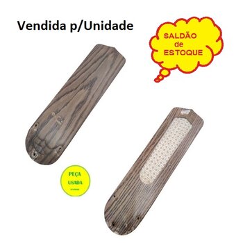 PÁ HÉLICE P/VENTILADOR IMPORTADO COR MOGNO MOD.C/TELINHA UM DOS LADOS - MEDIDAS L12,50CM C43,00CM *SALDÃO USADAS * VENDIDAS P/UNIDADE