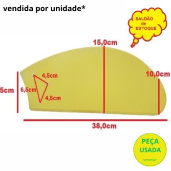 PÁ HÉLICE P/VENTILADOR DE TETO - MDF TUBA COR AMARELO *SALDÃO* P/CICLONE LOREN SID M1/M2 VENTI-DELTA PLUS VOLARE - *VENDIDA P/UNIDADE