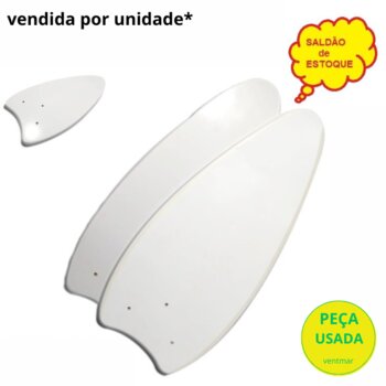 PÁ HÉLICE P/VENTILADOR DE TETO ARGE - PÁ MADEIRA TIPO BALA COR BRANCA - SALDÃO USADAS* - *VENDIDA P/UNIDADE