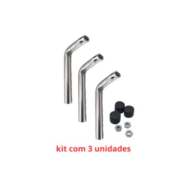 SUPORTE BASE PÉS AMASSADOR DE BATATAS VITALEX - KIT C/3-PÉS+PONTEIRAS+PORCAS - SERVE P/CORTADOR DE LEGUMES VITALEX - TAMANHO MÉDIO