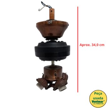 motor ventilador importado 110v cor bronze - montar c/05-pas* c/luminaria p/05-tulipas*