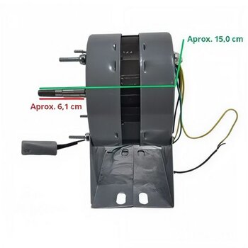 MOTOR P/CLIMATIZADOR EBONE 220V04,0UF 190W 1750RPM 4P 1/4CV FOG2 FOG3 LADO/HÉL EIXO ROSCA 9,4MM G/H OU A/HORÁRIO *REVERSÍVEL - VENT AIR-795