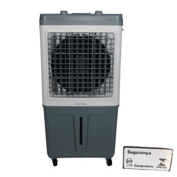 CLIMATIZADOR DE AR 060LT 110V150W VAZÃO-04500M3/H ATÉ-50M2 UMIDIFICADOR VENTISOL PORTÁTIL CLIN60PRO 3-VEL BCO/CZA
