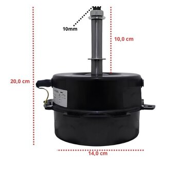 motor p/climatizador ventisol 220v370w 08,0uf l/hel g/ah_anti horario e-10mm pml c/rosca - clin125pro