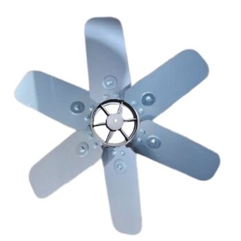 helice p/exaustor de 50cm qualitas eq500 6pas aco galvanizado c/cubo/central alumÍnio - encaixe tras.f14,0mm  trava frontal f12,0mm sem chaveta