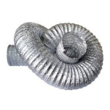 DUTO FLEXÍVEL TUBO DE ALUMÍNIO 12CM/131MM 05POL ALUDEC 6006 P/ATÉ 140C° - VENDIDO P/PACOTE C/10METROS - P/EXAUSTORES 120MM/12CM