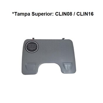 tampa superior do reservatorio p/climatizador ventisol clin08 clin16 cinza - tampa tanque superior clin 8/16 cz
