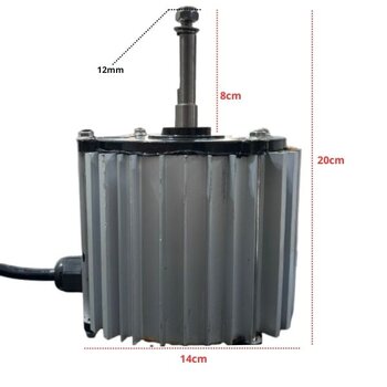 MOTOR P/CLIMATIZADOR ROTOPLAST 110V20,0UF150W - ROTO45 ROTO50 YDK120-150-4QD2 1350RPM - LADO/HEL G/H E12,0MM C/ROSCA 08,0MM
